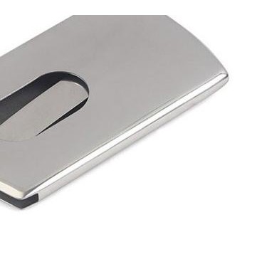 

➤ Card Holder Tempat Kartu Nama Stainless slide - Perak ✧