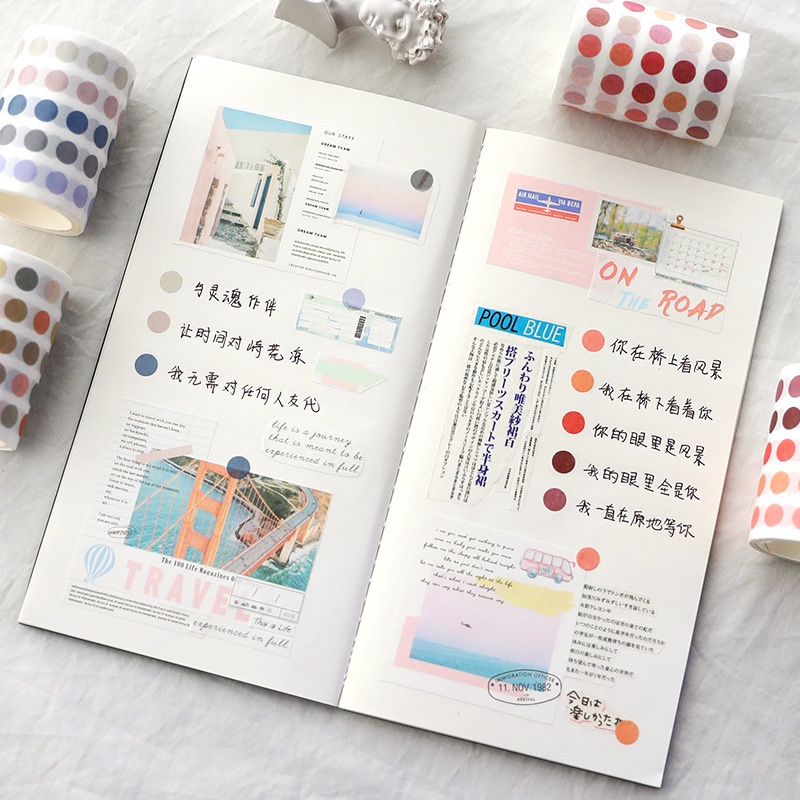 

Selotip Stiker Washi Dot Bujo Scrapbook Diary