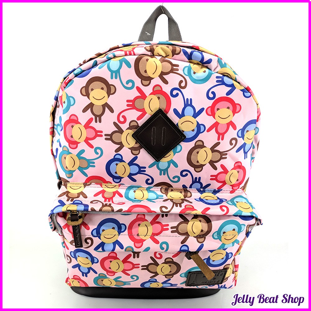 TAS RANSEL IMPORT MOTIF MONKEY