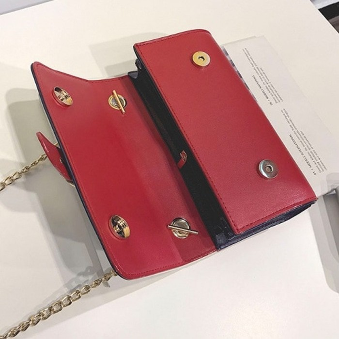 Tas Kerja Wanita / Handbag / Shoulder Bag Tas Selempang Import Rantai Gucci Look Alike F22713
