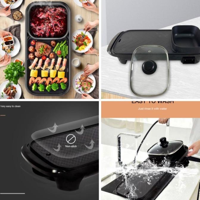 PANGGANG 2 IN 1 SHABU ELECTRIC GRILL ELEKTRIK PANCI SUKI HOTPOT KUAH RG6541654E