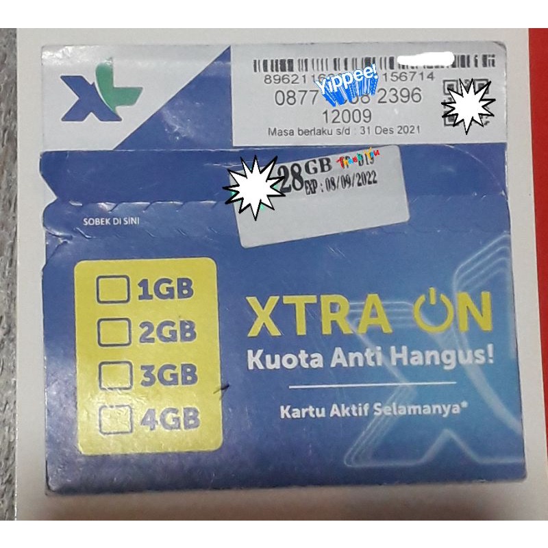 kartu perdana XL 28 GB