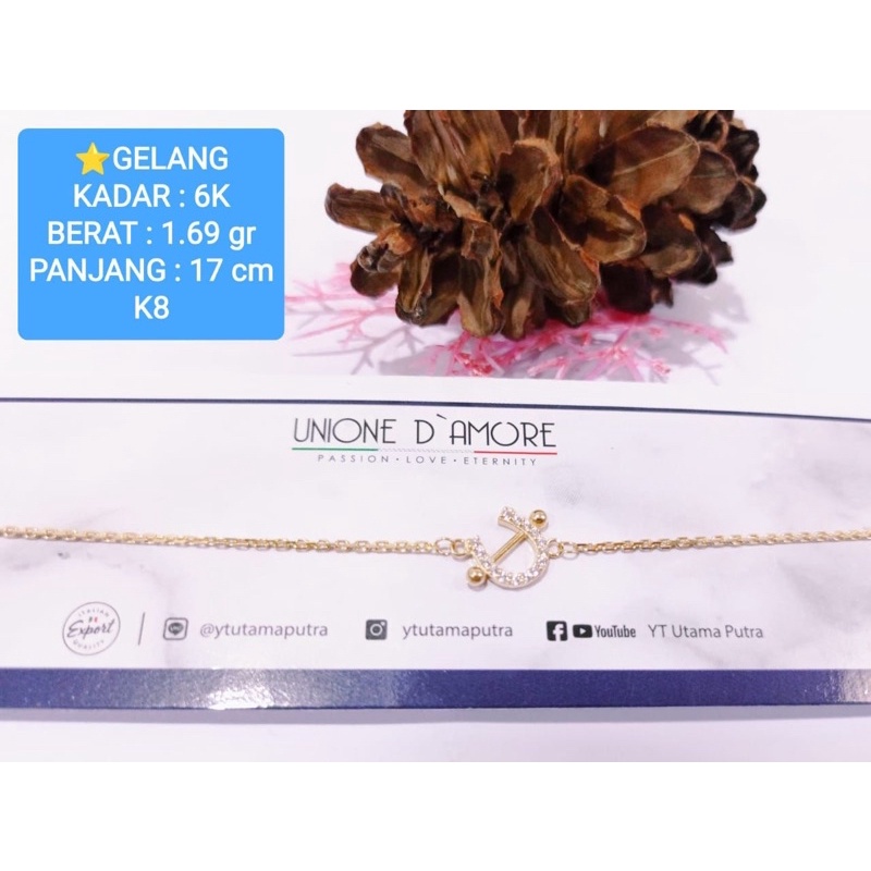 GELANG KADAR 300/6K RANTAI RINGAN FASHION WANITA