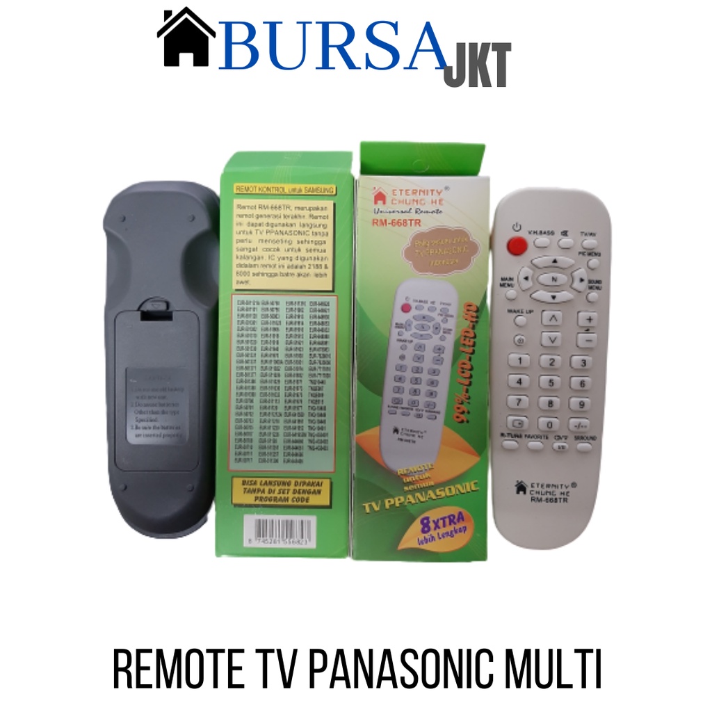 REMOTE PANASONIC TV UNIVERSAL LCD LED MULTI 668 TR