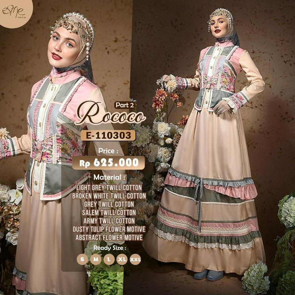GAMIS ESME EDISI ROCOCO PART 2 ORIGINAL KEKINIAN MODERN TRENDY SIMPLE ELEGANT MODIS BEST SELLER EXCL