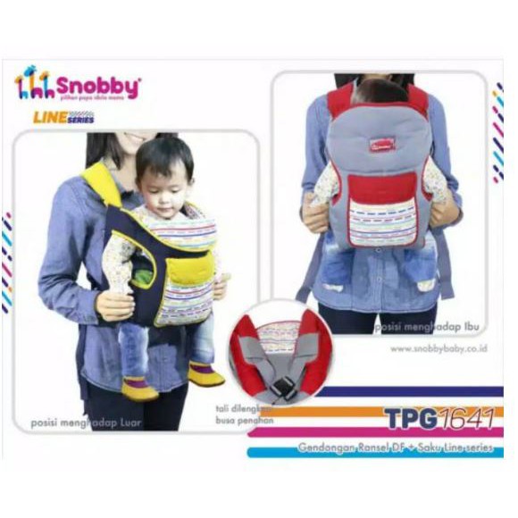 Gendongan DEPAN SNOBBY TPG 1641 Line Series / Gendongan Ransel Snobby