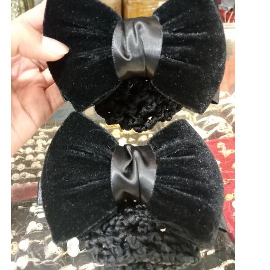 Booming pita harnet/ jepit harnet polos hitam