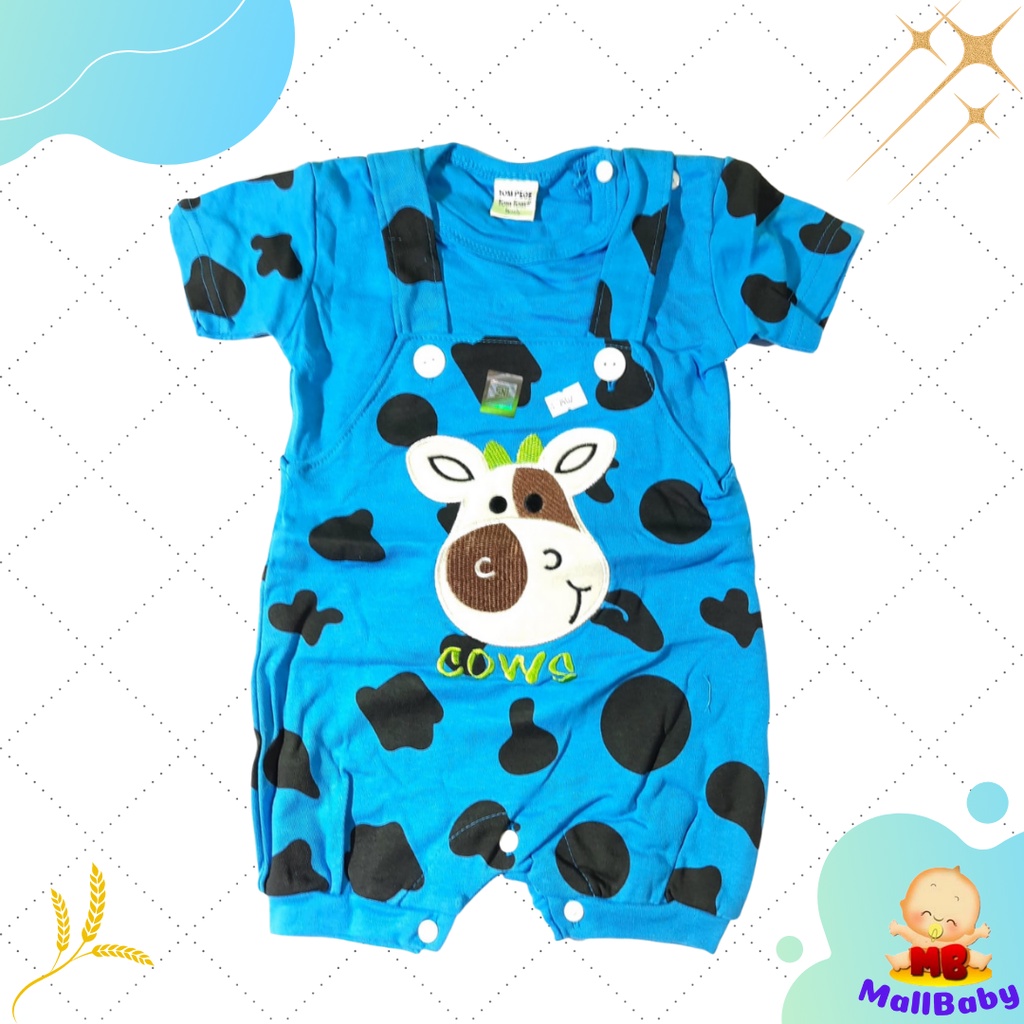 Baju Bayi Laki Laki 0-6 Bulan Baju Kodok Bayi Laki Laki 6-12 bulan Lucu Murah Adem Cute Cow