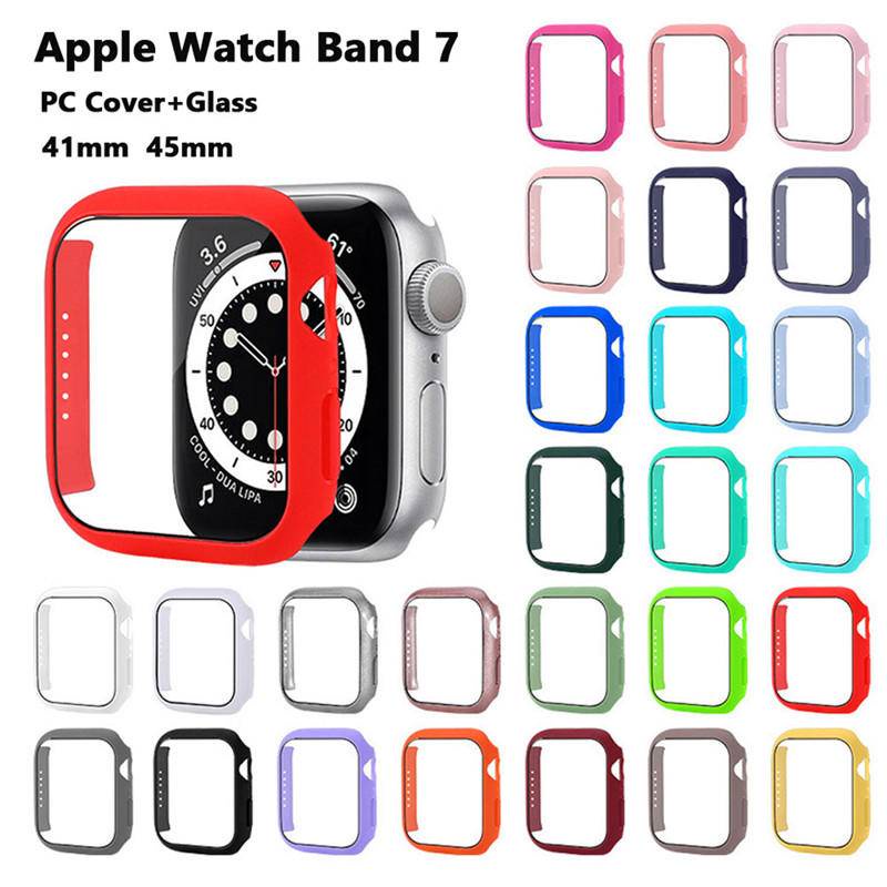 Case Pelindung Layar Apple Watch 45mm / 44mm / 42mm / 41mm / 40mm / 38mm Iwatch Series 7 6 Se 5 4