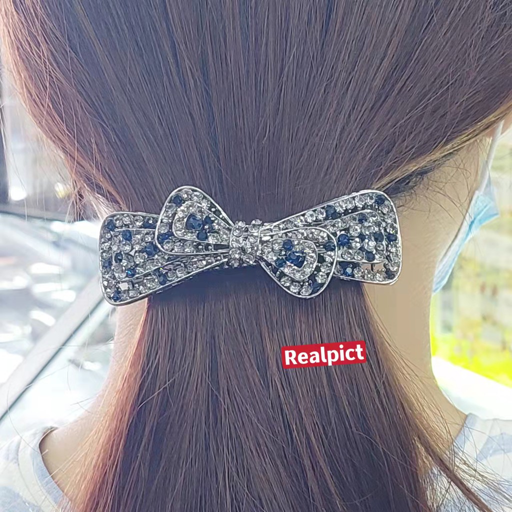 Jepit rambut wanita otomat zirkon mode korea 8.5cm JO11#