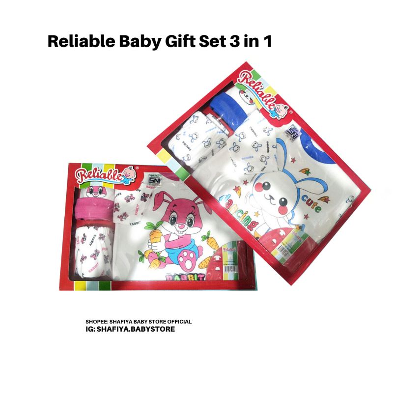 Reliable Baby Gift Set Box 3 in 1 Pakaian Bayi