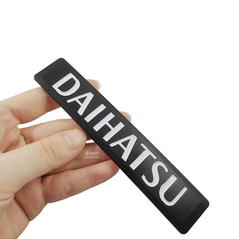 1 x ABS Chrome/ Black DAIHATSU Letter Logo Car Auto Decorative Emblem Badge Sticker Decal Replacement for DAIHATSU