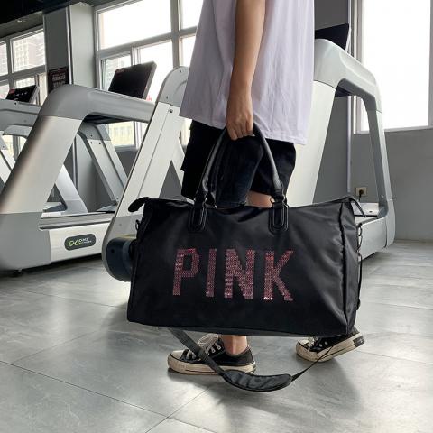 GT 1898  RISCE TAS HAND BAG FASHION TULISAN PINK IMPORT WANITA CEWEK PEREMPUAN JAKARTA BATAM BLINK-BLINK