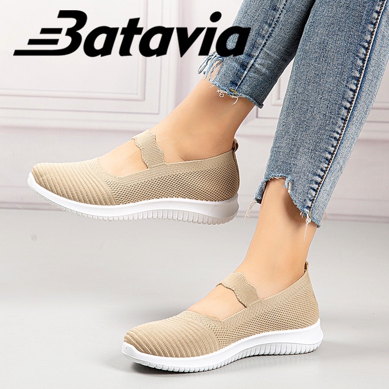 (COD)Batavia Shoes sepatu sepatu wanita sepatu flat rajut Sepatu slip-on slip-on kasual sepatu perempuan A20 A6