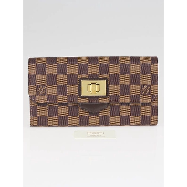 preloved lv wallet rosebery damier ebene lengkap box dan receipt plaza indonesia tahun 2014