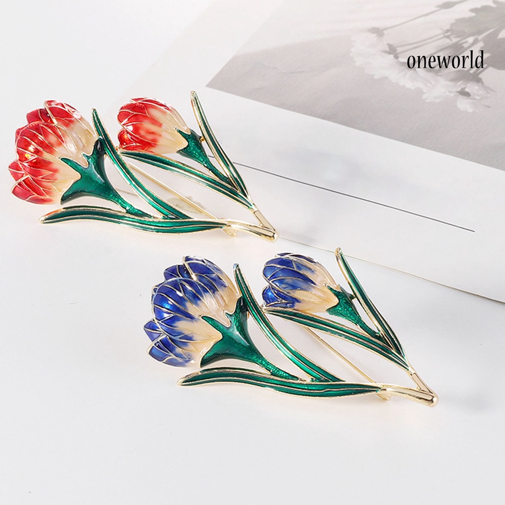 OW@ Elegant Simple All-match Costume Clothes Bag Flower Brooch Pin Jewelry Accessory
