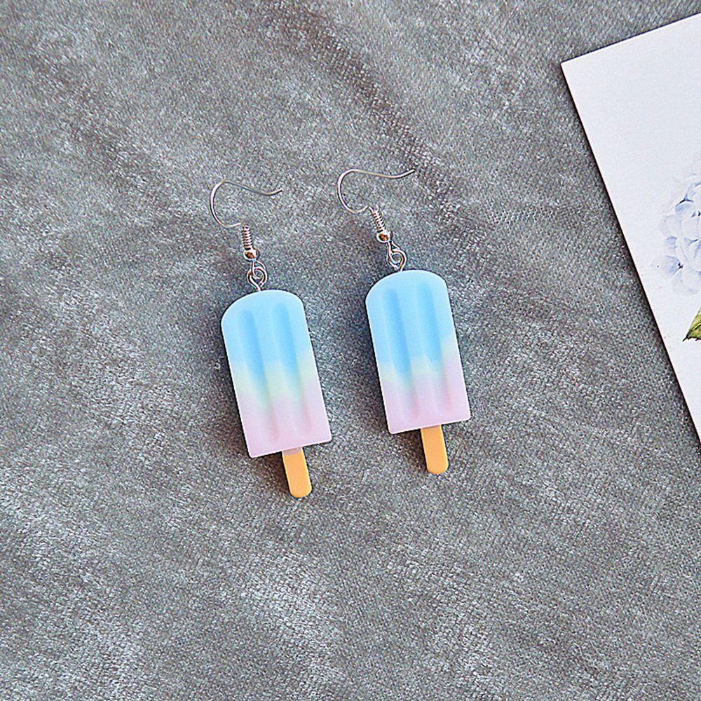 Lily 1pasang Resin Eardrop Fashion Warna-Warni Menjuntai Drop Earrings