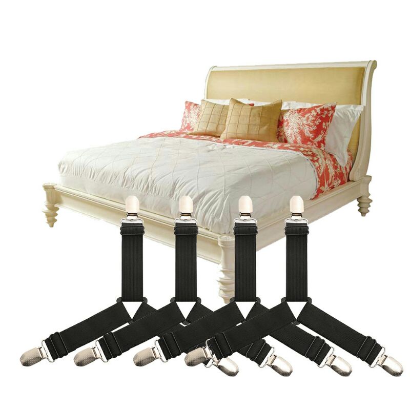 Home Penjepit Ujung Sprei Kasur Bed Sheet Clip Holder 4 Pcs - FS-1809