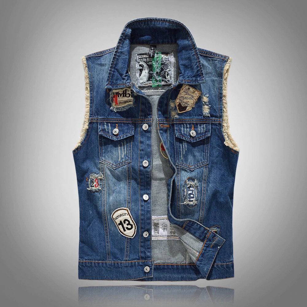vest denim