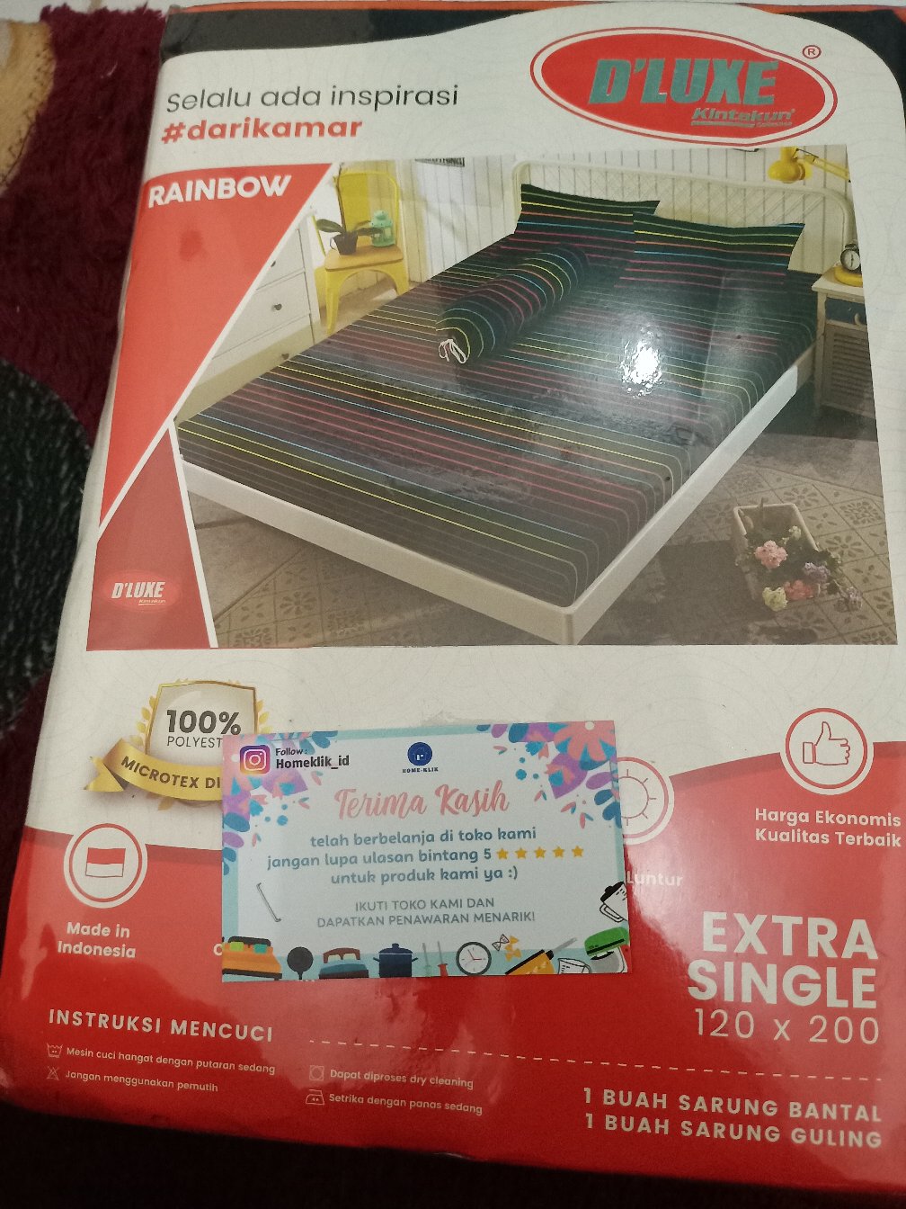 Sprei Kintakun Dluxe Single Size New Edition Versi Iii Uk. 120x200