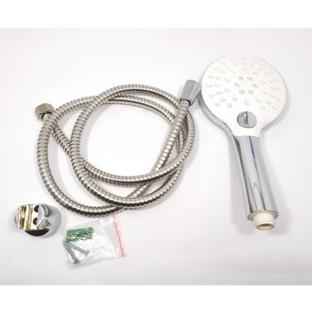 Hand Shower Set / Shower Mandi Set Jumbo on - off/Shower Set perlengkapan mandi shower head simple/SHOWER MANDI KAMAR MANDI WC TOILET/KRAN KERAN SHOWER MANDI STELL AIR  ON OFF BERKUALITAS