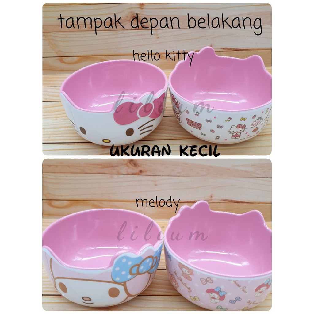 Mangkuk Melamin Timbul Hello Kitty My Melody Mangkok Bowl Melamine