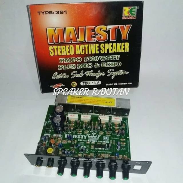 Kit Amplifier Speaker Aktif + mic echo + Subwoofer MAJESTY