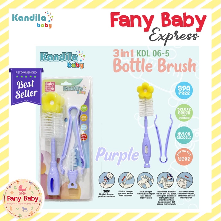 KANDILA 3 IN 1 BOTTLE BRUSH KANDILA BABY / KDL06-5