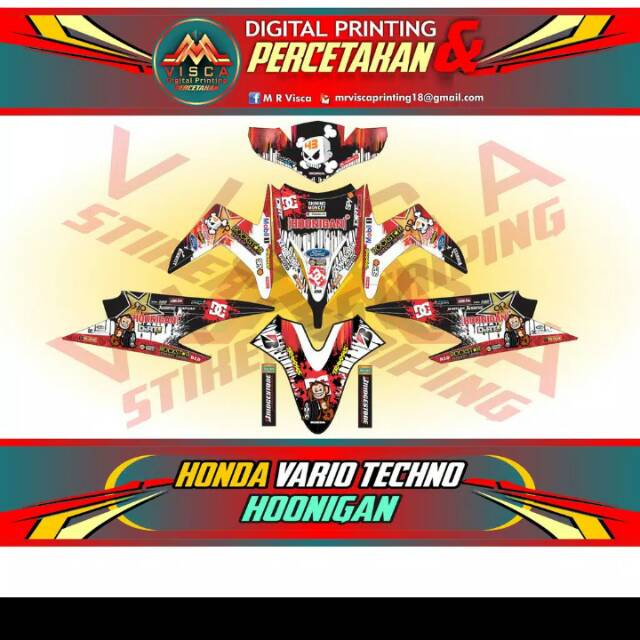 Decal Sticker Motor  honda Vario Techno  sticker motor fulbody Vario  honigan