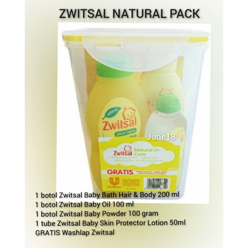 ZWITSAL Natural Care Pack Small Box Paket Perlengkapan Mandi Sabun Mandi Sampo Bayi ZWITSAL