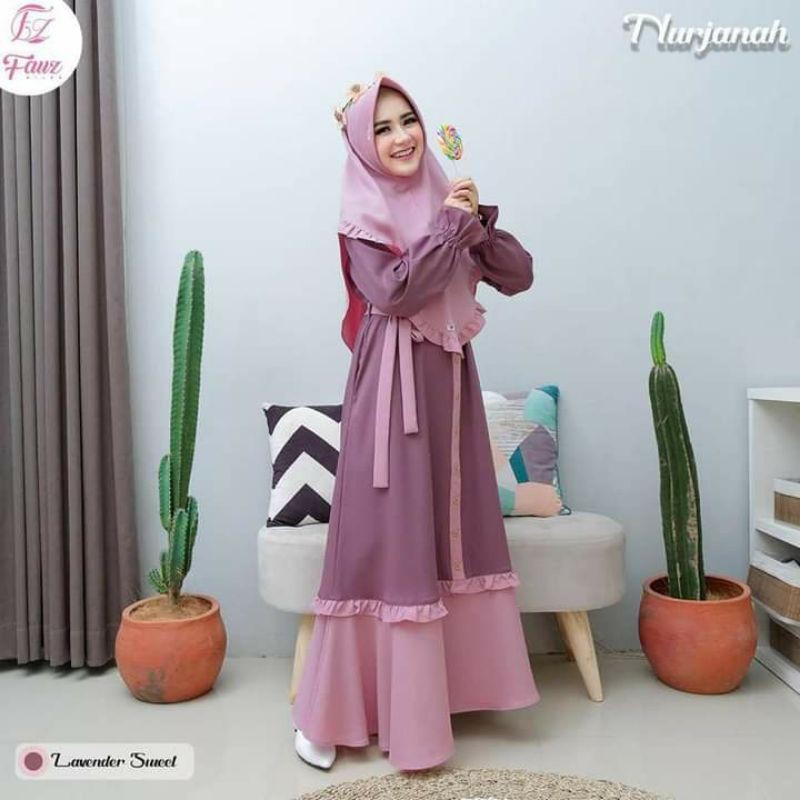 NURJANAH DRESS BY ORI FAUZ HIJAB/DRESS MUSLIM 2021
