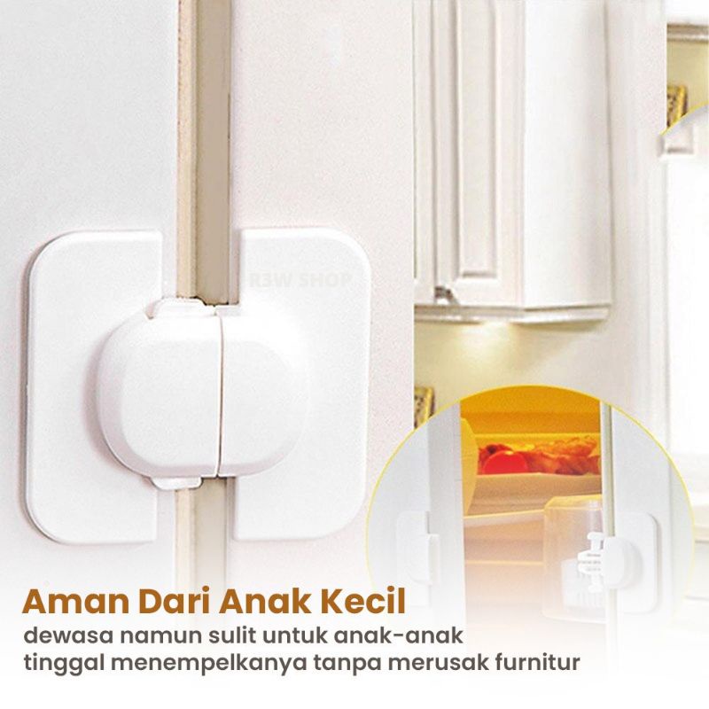 SAFETY LOCK KULKAS SERBAGUNA Kunci Pengaman Laci Lemari Pintu Kulkas Untuk Anak Bayi Balita Saf ORiI