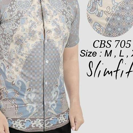 ♟ CBS 705 BATIK PRIA SLIMFIT LENGAN PENDEK COLIN DION ✭