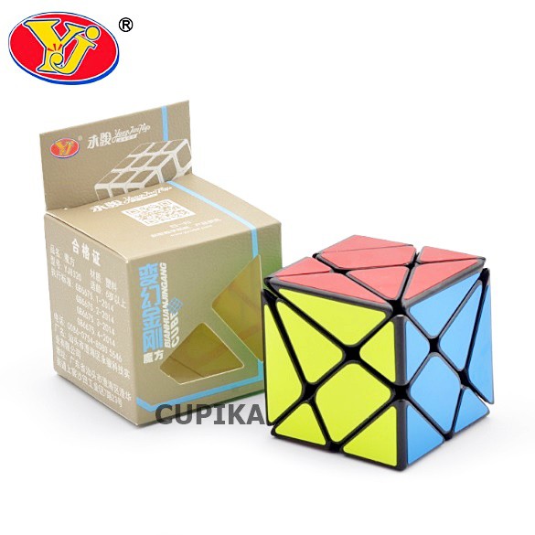 Rubik 3x3 Yj Yongjun Vajra Fisher Speed Magic Cube BLACKBASE