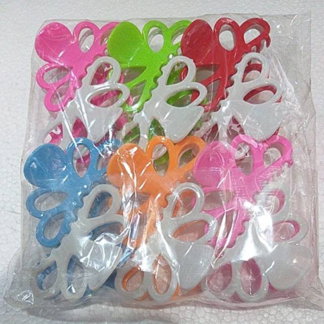 Jepit rambut salon pita bolong isi 12 pcs.