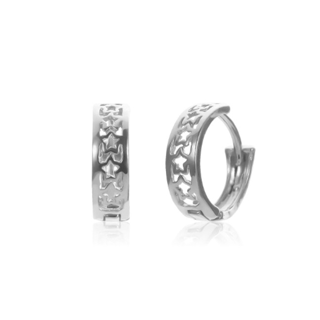 LRC Anting Tusuk Fashion Openwork Stars Braided Earrings F4717X