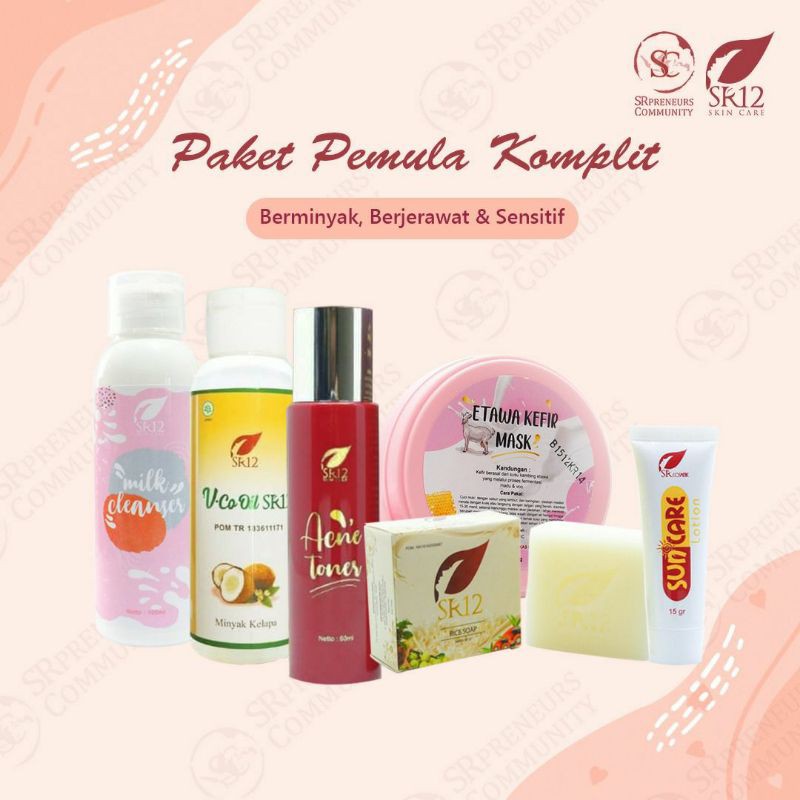 Paket Acne Sr12 / Kulit Berminyak / Kulit Sensitif