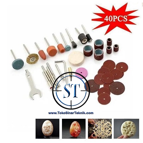 40 Pcs Mini Electric Drill Grinder Gerinda Set Rotary Tools Sanding Grinding Polishing S3