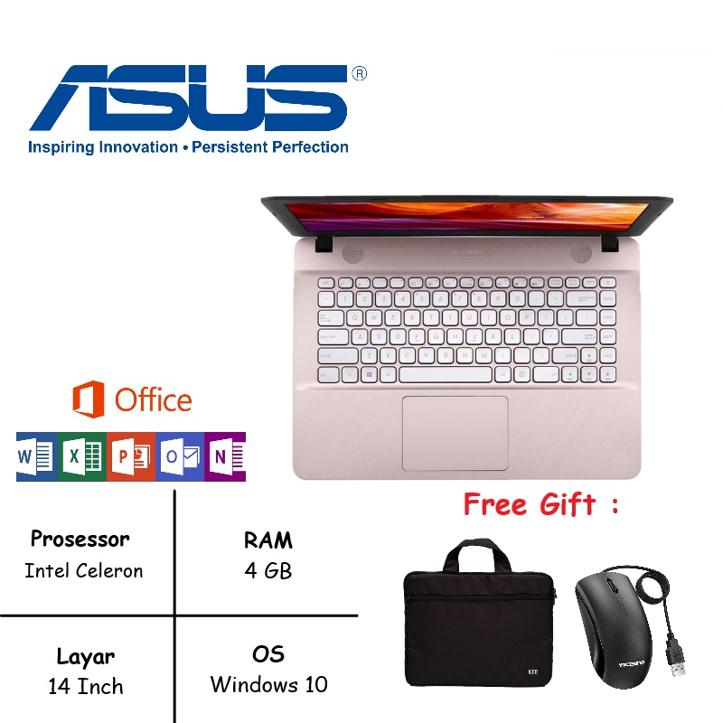 ASUS VIVOBOOK X441 INTEL CELERON RAM 4/500 HDD