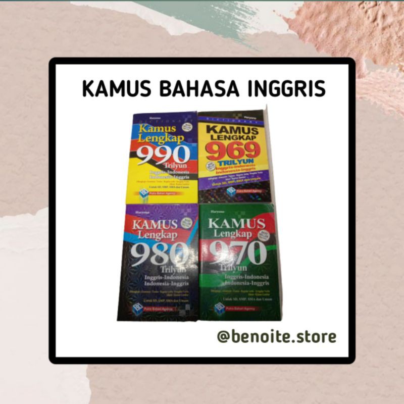 Kamus Bahasa Inggris Bergambar Anak- Anak Lengkap
