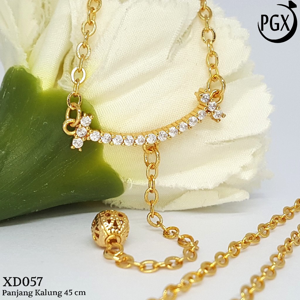 PGX Kalung Wanita Xuping Aksesoris Fashion Perhiasan Lapis Emas Premium - XD057