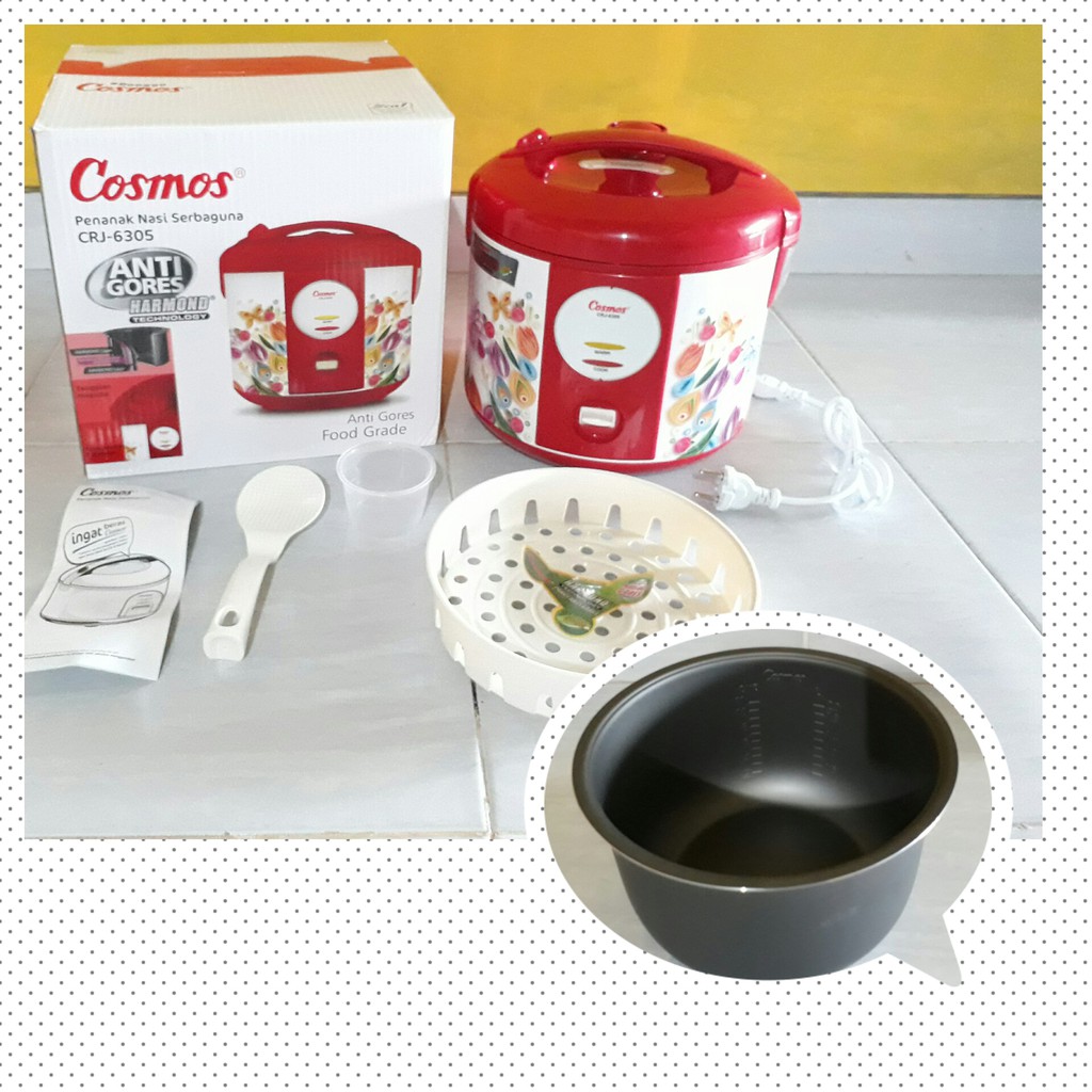 COSMOS Rice Cooker Penanak Nasi CRJ 6305 Harmond 1,8 L cosmos