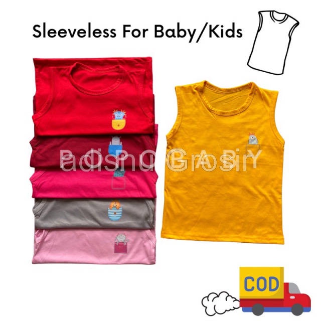 Kaos Kutung Bayi Anak 100% Katun SLEEVELESS FOR KIDS BABY