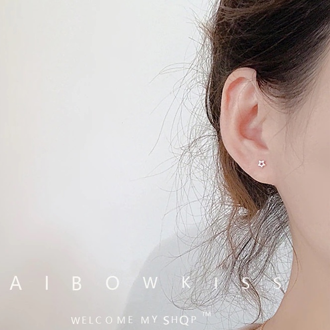 Anting Tusuk Mini Korea Lucu Imut Silver Minimalis Simple Untuk Wanita Fashion Aksesoris Dalika