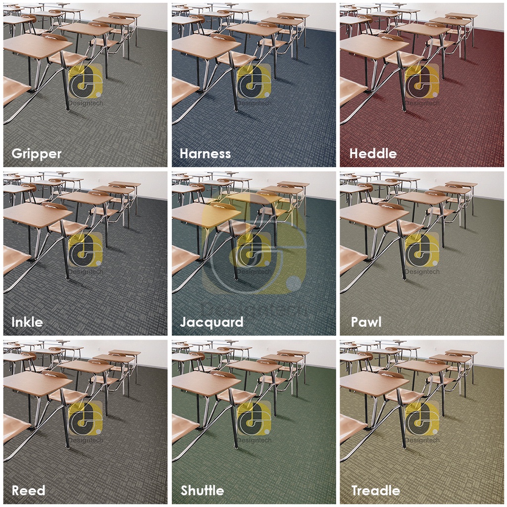 Jual Karpet Tile Lantai Simple, Uk. 50x50cm - Interface Weave Treadle ...