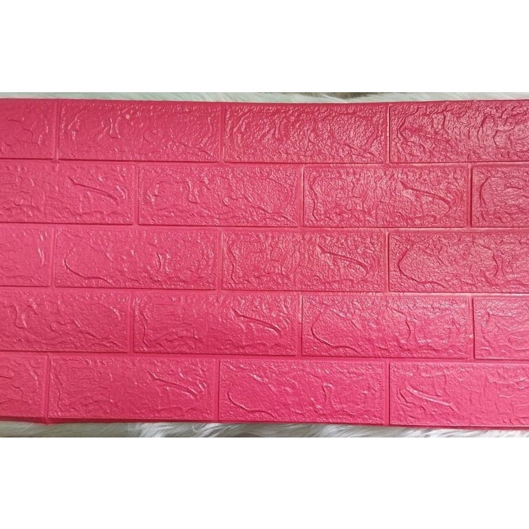 Wallpaper Dinding Foam 3D Kecil Motif Batu Bata / Wallpaper Dinding Foam GM509 / 521 [1KG=26PCS]-ROSE