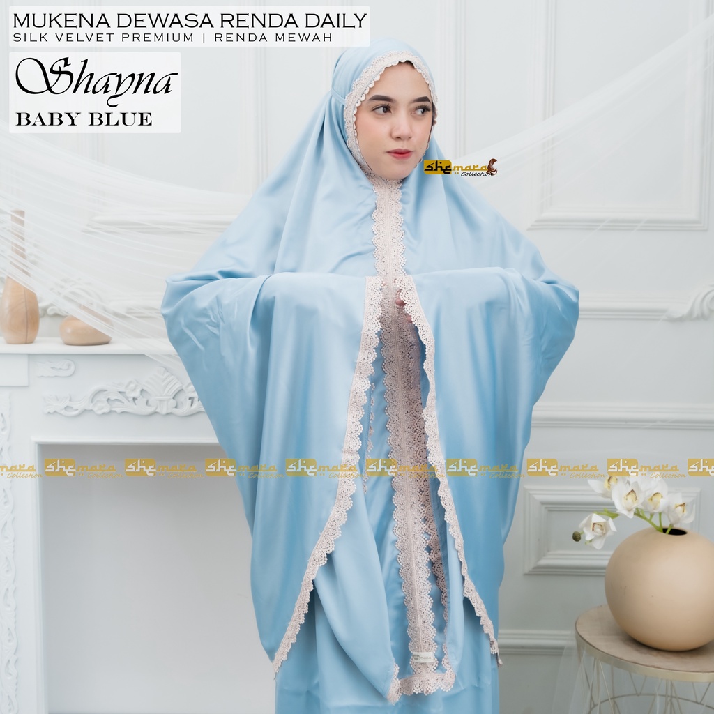 Mukena Dewasa Silky Renda Mewah Daily Silk Premium SheMara - ShaynaSeries