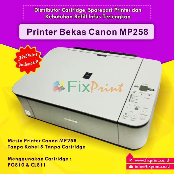 Jual Printer Canon MP258 Bekas, Printer Bekas Canon MP258 MP 258 Murah