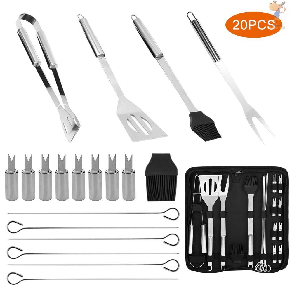 Top Recommended20pcs Complete Bbq Grill Tool Set Stainless Steel Grilling Accessories With Carry Bag For Backyard Outdoor Camping Birthday Party Shopee Indonesia Top Recommended20pcs Complete Bbq Grill Tool Set Stainless Steel Grilling Accessories With Carry Bag For Backyard Outdoor Camping Birthday Party Shopee Indonesia