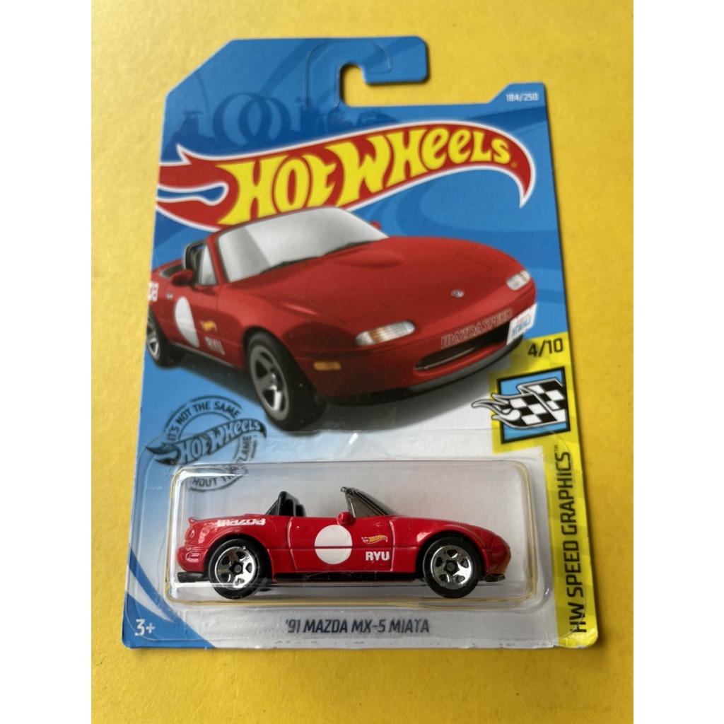 HOT WHEELS HOTWHEELS 91 MAZDA MX-5 MIATA MERAH HW SPEED GRAPHICS DIECAST MOBIL LANGKA MURAH TRACK